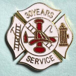 Firefighter's 30 Year Service Lapel Pin